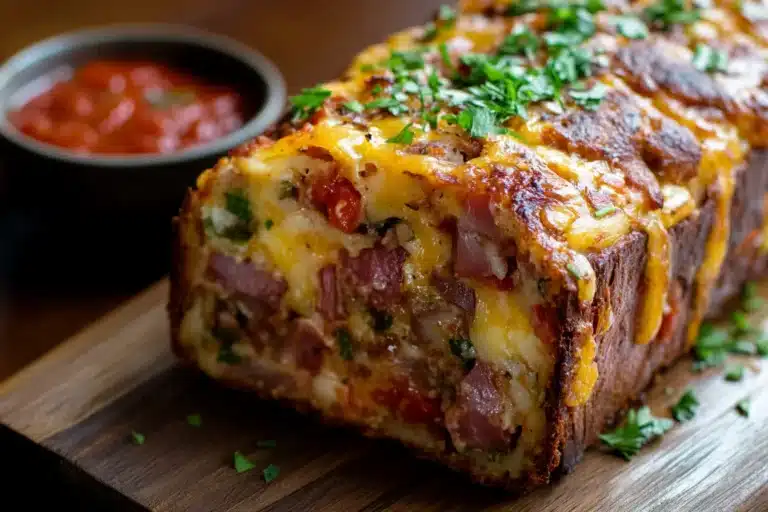 Cheesy, Meaty, and Delicious: The Ultimate Garbage Bread! Cheesy, Meaty, and Delicious: The Ultimate Garbage Bread!