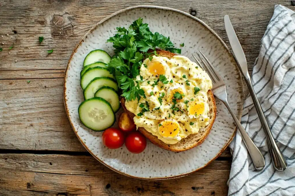 serving Egg Salad with Greek Yogurt