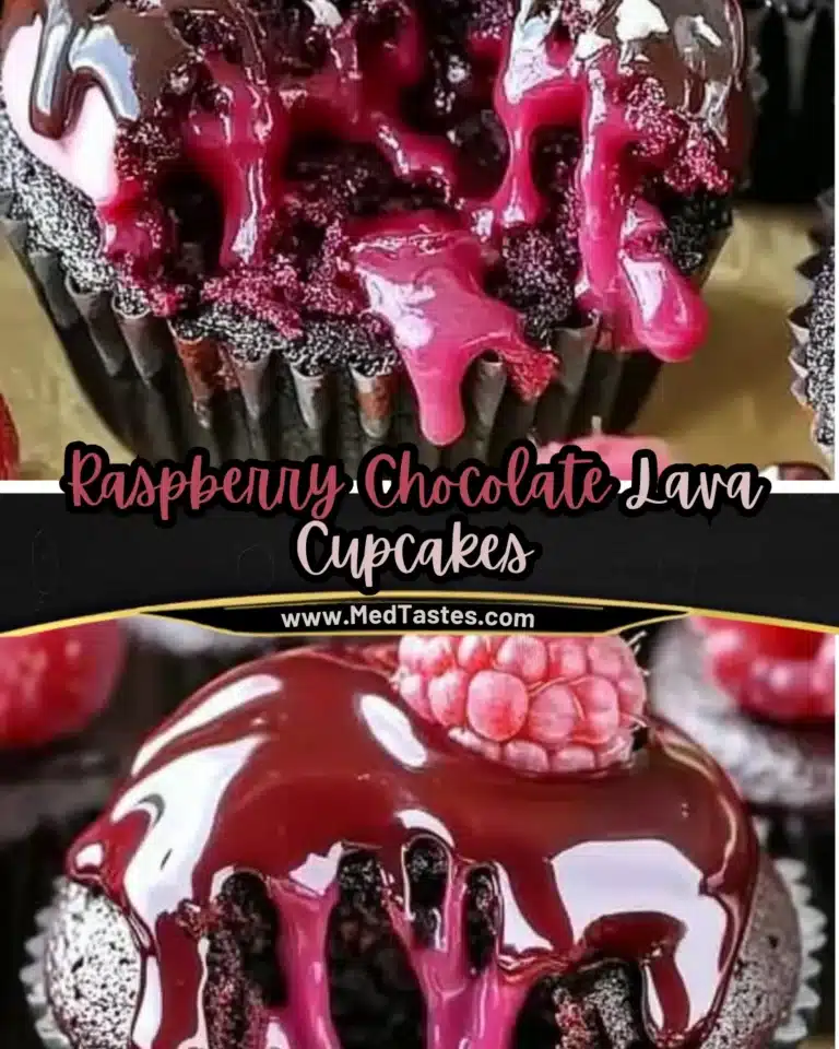 Raspberry Chocolate Lava Cupcakes
