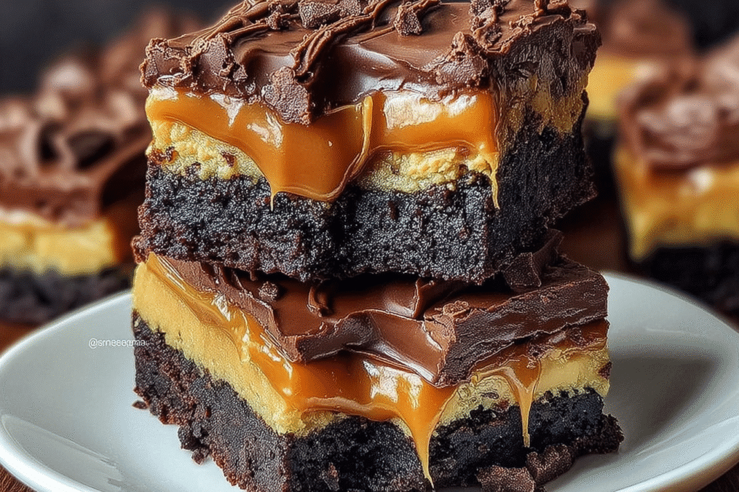 Milky Way Caramel Cheesecake Brownies