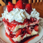Strawberry Earthquake Cake