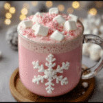 Christmas Pink Snowflake Cocoa