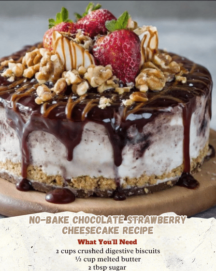 No-Bake_Chocolate_Strawberry_Cheesecake_Recipe