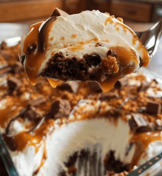 Chocolate, Cream and Caramel Cold Dessert