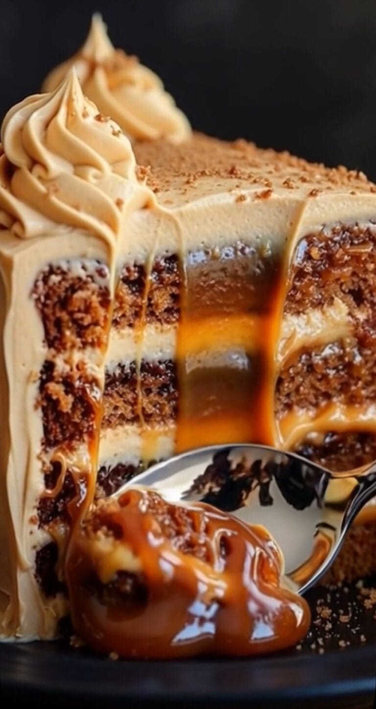 Irresistible Caramel Coffee Buttercream Cake