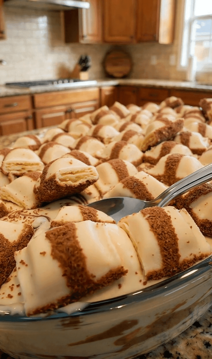 Creamy Chocolate Dessert with Stuffed Cookies