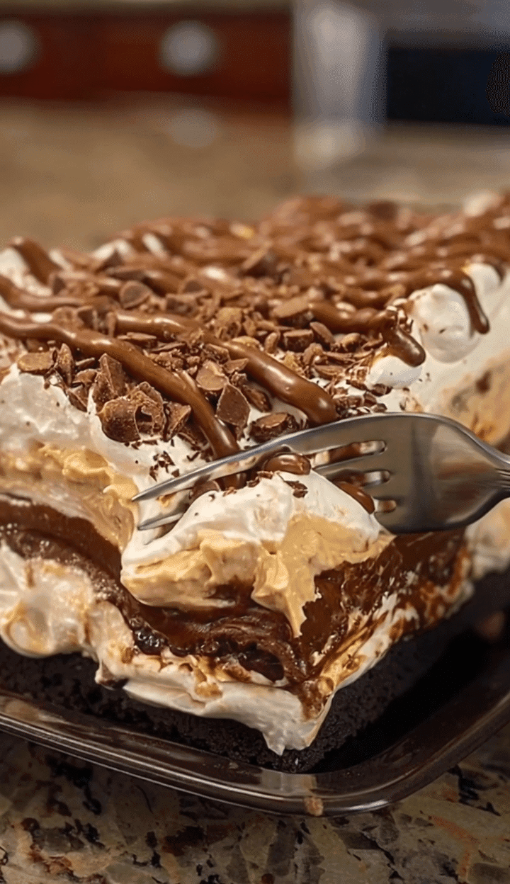 No-Bake Oreo Peanut Butter Pudding Dessert