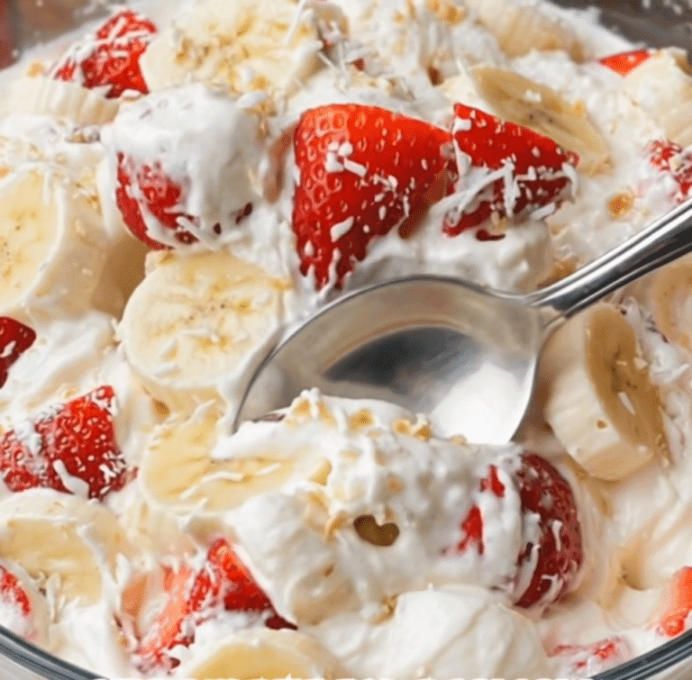 Strawberry Banana Cheesecake Salad