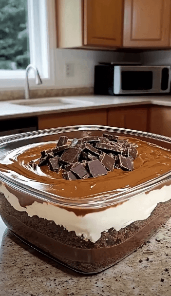 Cold Chocolate Layered Dessert Delight