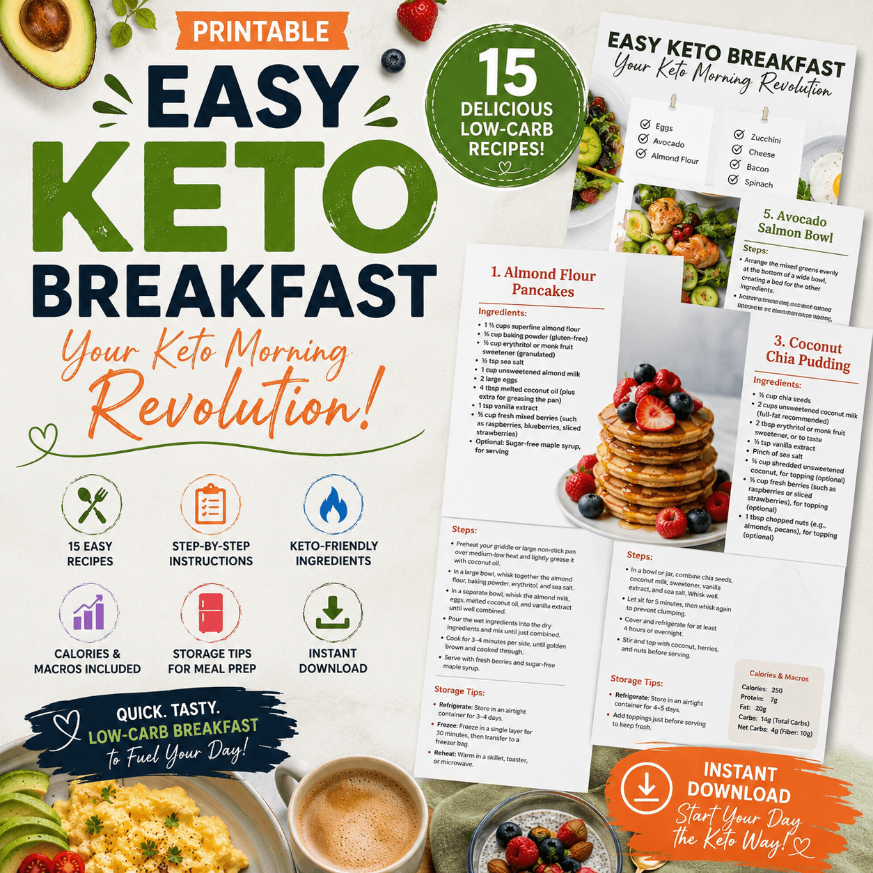 Easy Keto Breakfast: 15 Low-Carb Morning Recipes