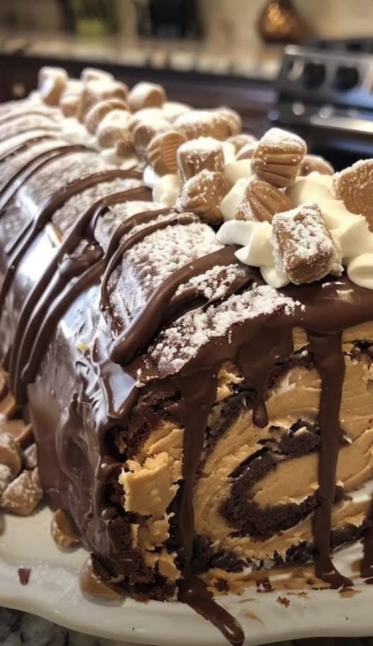 Reese’s Peanut Butter Cup Roll Cake