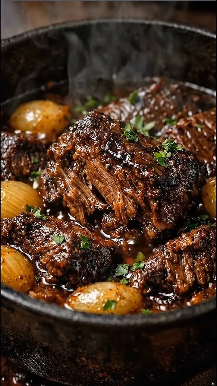 Slow-Braised Pot Roast with Pearl Onions