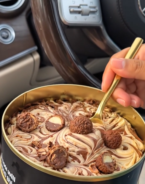 CHOCOLATE and VANILLA SWIRL DESSERT